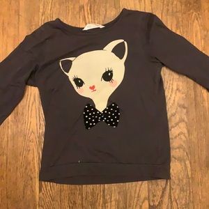 Cute H&M cat shirt for children size 7-10